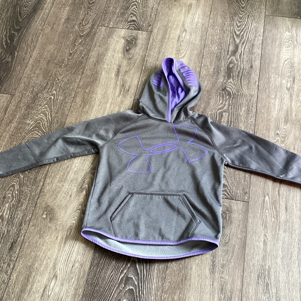 Under Armour Kids Charcoal and Violet Hoodie
